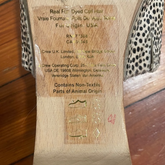 MADEWELL Evelyn Clog Slide Sandal Cream Black Dots Calf Hair Size 10 Women - Picture 7 of 7